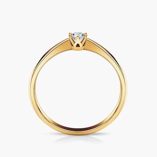 Pierścionek zaręczynowy SAVICKI: złoty, diament